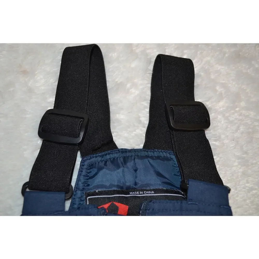 STOIC Kids Full Zip Ski Snowboard Bib Snow Pants Size 6 Navy Blue